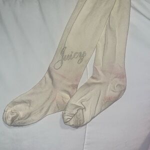 Vintage Juicy Couture Kids Tights with Silver “Juicy” on the ankle